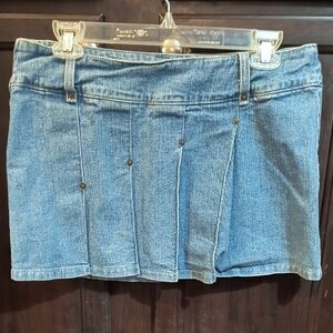Calvin Klein Blue Denim Mini Skirt